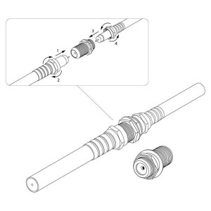 Переход гнездо F-гнездо F Бочка с кольцом Rexant 05-4201