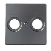 Simon S82 Concept Матовый титан, Накладка для розетки R-TV+SAT с пиктограммой R-TV SAT