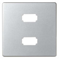 Накладка на розетку 2xUSB Simon SIMON 82, скрытый монтаж, алюминий, 8201090-033