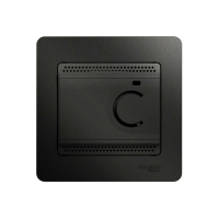 GLOSSA ТЕРМОСТАТ электронный для теплого пола с датчиком, 10A, в сборе, АНТРАЦИТ GSL000738