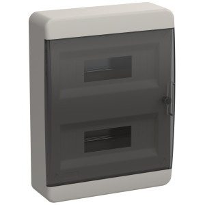 Корпус ЩРН-П-24 TEKFOR IP41 черн. прозр. дверь пластик. IEK TF5-KP12-N-24-41-K01-K03