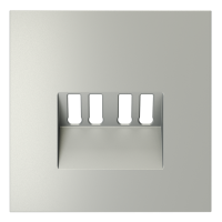 Накладка для розетки акустической 4-местной , S70 (сталь)