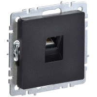 Розетка компьютерная СП RJ45 кат.5E BRITE РК10-БрЧ механизм черн. IEK BR-K10-1-K02