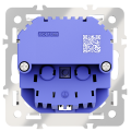Механизм розетки с заземлением и защитными шторками 16А, с USB AC, S70