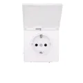 Розетка 1-м СП ESTET 16А IP44 с заземл. с крышкой ПБТ механизм бел. LEZARD 745-0288-123BIPCH