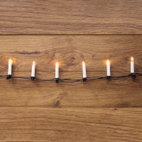 Гирлянда светодиодная Свечи 4м 20LED тепл. бел. 2Вт IP20 провод ПВХ темн. зел. Neon-Night 303-083