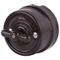 W5620014/ Выключатель на 4 положения двухклавишный (коричневый) Ретро