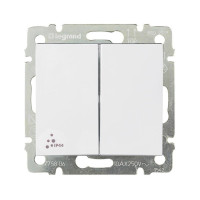 Механизм переключателя проходного 2-кл. СП Valena 10А IP44 250В бел. Leg 770098