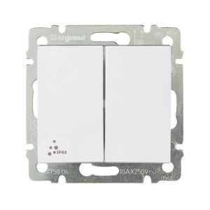 Механизм переключателя проходного 2-кл. СП Valena 10А IP44 250В бел. Leg 770098