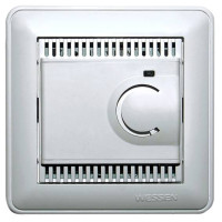 Термостат для теплого пола Schneider Electric W59, с датчиком, хром матовый, TES-151-58