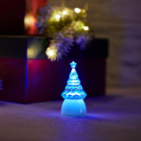 Фигура светодиодная Елочка Кристалл 1LED RGB 0.1Вт IP20 на подставке элементы питания 3хAG13(LR44) (в компл.) Neon-Night 501-051
