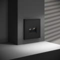Розетка телевизионная встраиваемая VOLTUM S70 TVRJ45 кат. 6, черный матовый