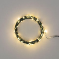 Гирлянда светодиодная Роса 20м 200LED тепл. бел. IP20 с контроллером провод зел. Neon-Night 303-266