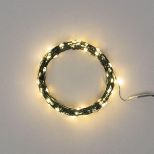 Гирлянда светодиодная Роса 20м 200LED тепл. бел. IP20 с контроллером провод зел. Neon-Night 303-266