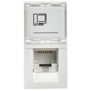 Розетка компьютерная 1-м 1мод. RJ45 кат.5E UTP механизм PRIMER IEK CKK-40D-RI1-K01