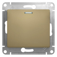 GLOSSA 1-клавишный ВЫКЛЮЧАТЕЛЬ с подсветкой, сх.1а, 10АХ, механизм, ТИТАН GSL000413