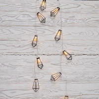 Гирлянда светодиодная Кристаллы черные 1.5м 10LED тепл. бел. 0.1Вт IP20 провод ПВХ прозр. элементы питания 2хAA (не в компл.) Neon-Night 304-017
