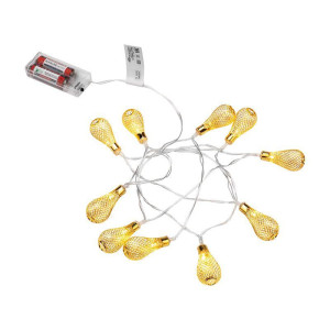 Гирлянда светодиодная Восточные фонарики 1.5м 10LED желт. 4Вт IP20 провод ПВХ прозр. элементы питания 2хAA (не в компл.) Neon-Night 303-071