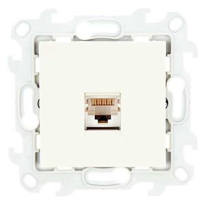 Розетка компьютерная СП Simon 24 RJ45 кат.5E UTP IP20 механизм сл. кость Simon 2410598-031