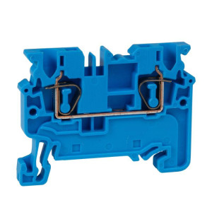 Клемма проходная 2,5 кв.мм пружинная OptiClip CX-2,5-I-BU-24A-(0,2-2,5)-синий