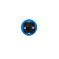 Вилка прямая каучук 2P+PE 250V 16А IP44 синяя DYNEL