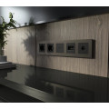 W0052963/ Рамка на 5 постов Slab (бронза софт)