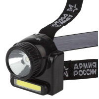 Фонарь светодиодный налобный аккумуляторный GA-501 АР "Гранит" 3ВтCOB+3ВтLED ближний и дальний свет (картон. упак.) Эра Б0030185