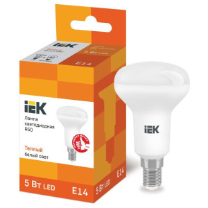 Лампа светодиодная R50 5Вт 3000К тепл. бел. E14 450лм 230-240В IEK LLE-R50-5-230-30-E14