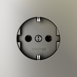 Розетка встраиваемая VOLTUM S70 с заземлением 16А, (шелк)