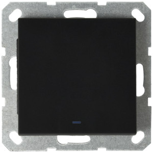 Jasmart G Черный матовый Выключатель 1-кл с подсветкой 10A 250V~ G3011NPB