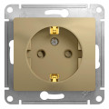 GLOSSA РОЗЕТКА с заземлением со шторками, 16А, механизм, ТИТАН GSL000445
