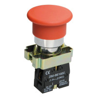 Кнопка управления "Грибок" LAY5-BC42 1НЗ красн. KARAT IEK BBG71-BC-K04