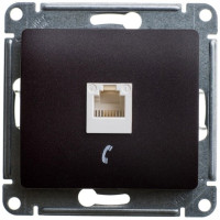 GLOSSA РОЗЕТКА телефонная RJ11, механизм, АНТРАЦИТ GSL000781T
