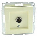 ТВ-розетка проходная механизм с экраном крем Mono Electric Despina/ Larissa 500-001705-137
