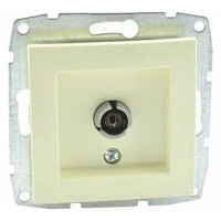 ТВ-розетка проходная механизм с экраном крем Mono Electric Despina/ Larissa 500-001705-137
