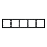 Рамка пластиковая VOLTUM S70 на 5 постов, (графит)