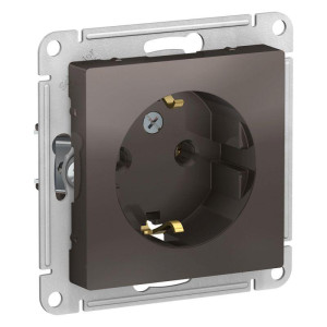 ATLASDESIGN РОЗЕТКА с заземлением без шторок, 16А, механизм, МОККО ATN000643