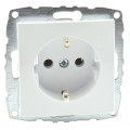 Розетка с заземлением механизм бел. Mono Electric Despina/ Larissa 500-001921-117