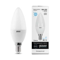 Лампа светодиодная Elementary Candle 6Вт E14 6500К Gauss 33136