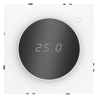 Терморегулятор электронный VOLTUM S70 с индикацией и датчиком, для теплого пола, (белый матовый)