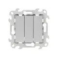 Выключатель 3-кл. S24 Harmonie 10AX 250В алюм. Simon 2450391-033