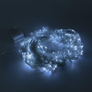Гирлянда светодиодная Светодиодный Дождь 3х2м 240LED бел. 25Вт 230В IP20 эффект водопада провод прозр. Neon-Night 235-005