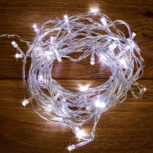 Гирлянда светодиодная Твинкл Лайт 20м 160LED бел. 10Вт провод ПВХ прозр. Neon-Night 303-305