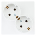 Розетка 2-м СП Simon 24 16А IP20 2х2P+E Schuko без защ. шторок механизм бел. Simon 2450459-030