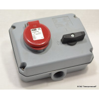 316 MHS4  Разъем стандартный с выключателем и блокировкой 16A, 3P+E, IP44 2CMA167629R1000