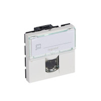Механизм розетки информ. 1-м СП Mosaic 2мод. RJ45 CAT.5E UTP бел. Leg 7865176554