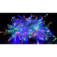 Гирлянда Нить 20м 200LED RGB IP44 провод прозр. 230В с контроллером 8 режимов IEK LGDU111-3-200-20-T-S-44