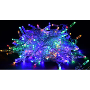 Гирлянда Нить 20м 200LED RGB IP44 провод прозр. 230В с контроллером 8 режимов IEK LGDU111-3-200-20-T-S-44