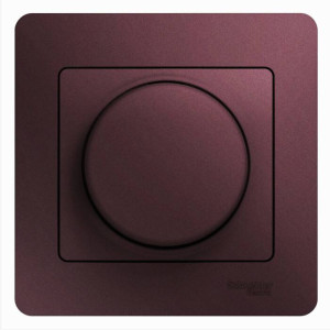 Светорегулятор поворотный Schneider Electric GLOSSA, 630 Вт, баклажановый, GSL001137