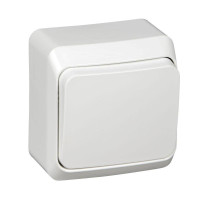 ЭТЮД О/У 1-клавишный ВЫКЛЮЧАТЕЛЬ 10 АХ, БЕЛЫЙ BA10-001B